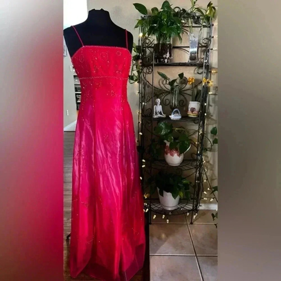 Blondie Nites Women's Red and Pink Dress - Picture 1 of 8